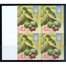Украина. 2012. Стандарт. 40 коп. без перфорации. Кварт блок.