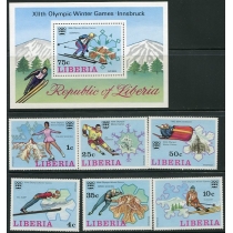 Либерия. Зимние Олимпийские игры в Инсбруке 1976.
