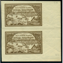 РСФСР. 1921. СК N 18 var**. Марка тип 1 и тип 2, водяной знак по краю листа.