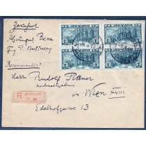 USSR. 1928. Registered letter sent from Moscow on April 6, 1928.