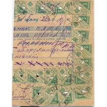 УНР. Бланк денежного перевода из Сальницы 20.01.1919.