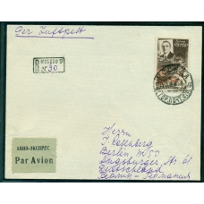 USSR. Registered air mail from Moscow 20 september 1935.