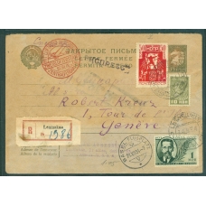 USSR. Registered air letter sent from Leninakan on August 14, 1934.