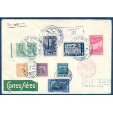 USSR. Registered air letter sent from Leningrad on October 2, 1931.