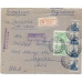 USSR. 1929. FEC. РЕ 14 type 5 on registered letter sent from Moscow on January 12, 1929. 