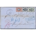 Russian Empire. 1868. Black-blue frame of stamp 5 kopecks on letter.