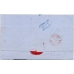 Russian Empire. 1868. Black-blue frame of stamp 5 kopecks on letter.