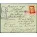 USSR. Registered air mail cover sent from Kharkov on July 3, 1928. Air mail label "By air/Повітряна пошта".