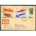 USSR. Registered air letter sent from Moscow on January 01,1935.